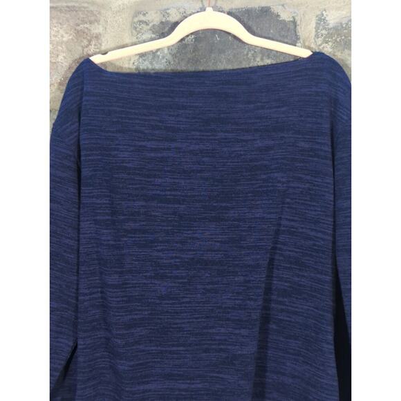 Eloquii Elements Top Woman's 18/20 Blue Surplus Knit Sweater Office Career - Picture 6 of 11